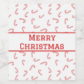 Persoonlijke Suikerriet Kerstmis Wijn Etiket (Enkel label)