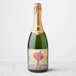 Persoonlijke Sunset Meisjes Weekend Champagne Fles Sparkling Wijnetiket