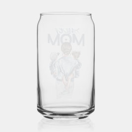 Persoonlijke Super Moeder met Zoon en Dochter Cade Blikvorm Glas