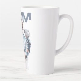 Persoonlijke Super Moeder met Zoon en Dochter Cade Latte Mok