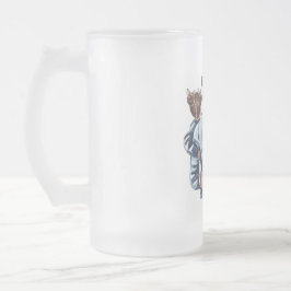 Persoonlijke Super Moeder met Zoon en Dochter Cade Matglas Bierpul