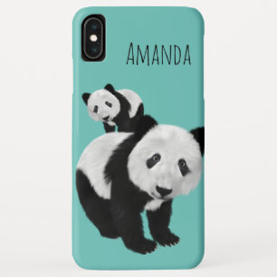 Persoonlijke Super Schattige Panda's - Verwisselba iPhone XS Max Hoesje