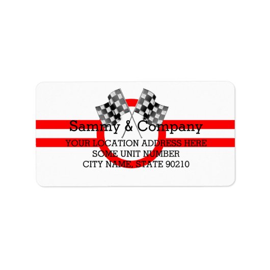 Persoonlijke superbelaste prestatiepartij etiket (Voorkant)