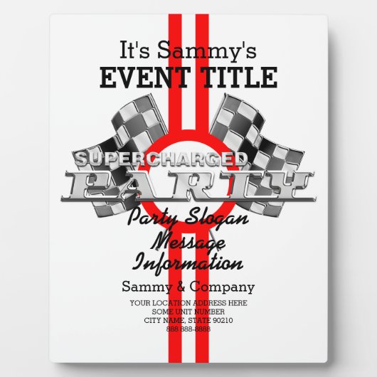 Persoonlijke superbelaste prestatiepartij fotoplaat (Voorkant)