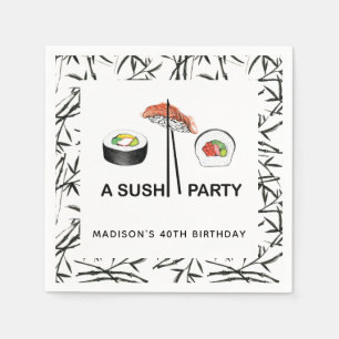 Persoonlijke Sushi Birthday Servet