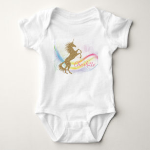 Persoonlijke T-shirts voor eenhoorn baby meisje