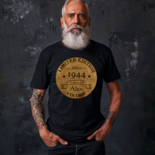 Persoonlijke tachtig vintage 80ste verjaardagsfees t-shirt