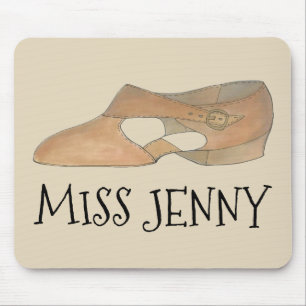 Persoonlijke Tan Lyrical Shoe Dance Teacher Gift Muismat