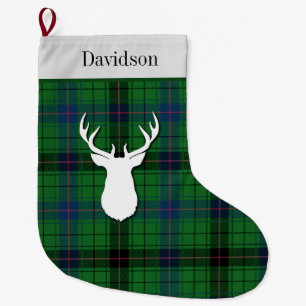Persoonlijke Tartan Clan Davidson Green Plays Grote Kerstsok