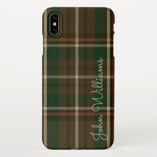 Persoonlijke TARTAN-speldehandgeschreven naam Mode iPhone XS Max Hoesje