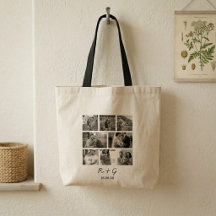 Persoonlijke tas met collage van 8 foto's