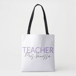 Persoonlijke tas met naam leraar, Retro Onderwijsa