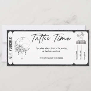 Persoonlijke Tattoo Cadeaubon cadeaukaart Kaart