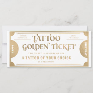Persoonlijke Tattoo Cadeaubon Sjabloon Kaart