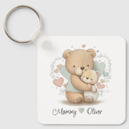 Persoonlijke Teddy Bear Love Baby Sleutelhanger