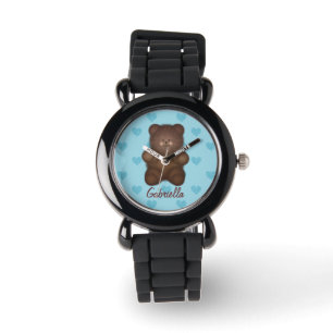 Persoonlijke Teddy Bear met Hearts Watch Horloge