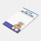 Persoonlijke teddybeer Bar Mitswa - Blauw Post-it® Notes (Schuin)