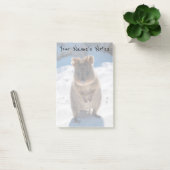 Persoonlijke tekst en Happy Quokka op het strand Post-it® Notes (Kantoor)