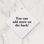 Persoonlijke tekst op Gold Foil Label (Achterkant)