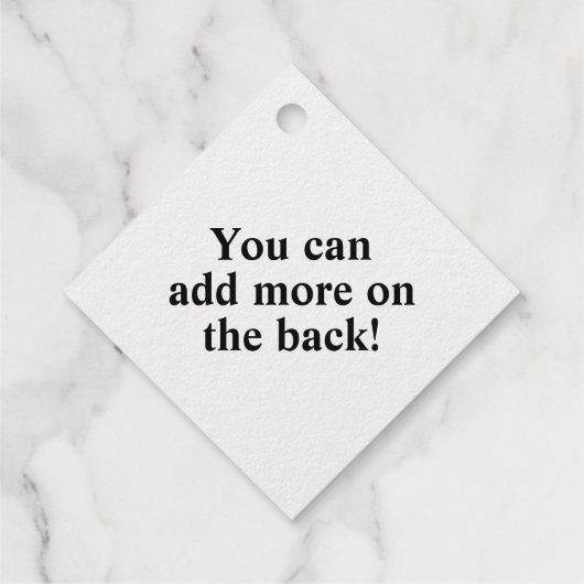 Persoonlijke tekst op Gold Foil Label (Achterkant)