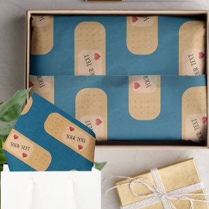 Persoonlijke tekst van pleister voor pleister van  tissuepapier