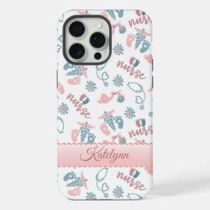 Persoonlijke telefoonhoes voor babyverpleegster iPhone 15 pro max hoesje