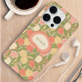 Persoonlijke telefoonhoesje met vintage roos iPhone 16 pro hoesje