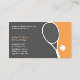 Persoonlijke Tennis Coach Instructor Club Afspraak Afsprakenkaartje