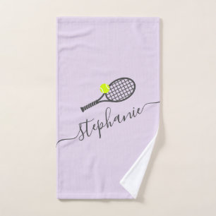 Persoonlijke Tennis Name Light Paars Handdoek