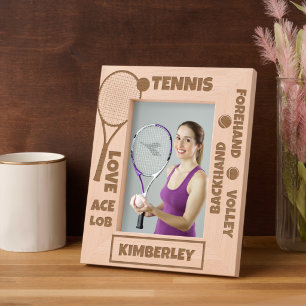 Persoonlijke Tennis Termen Racket Bal Gegraveerde Lijstjes