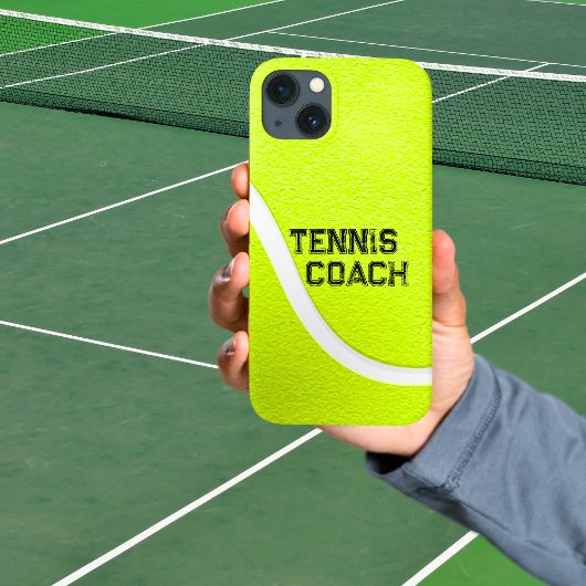 Persoonlijke Tenniscoach Gele Bal Case-Mate iPhone Case