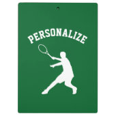 Persoonlijke tennisspeler coach accessoire op maat klembord (Achterkant)