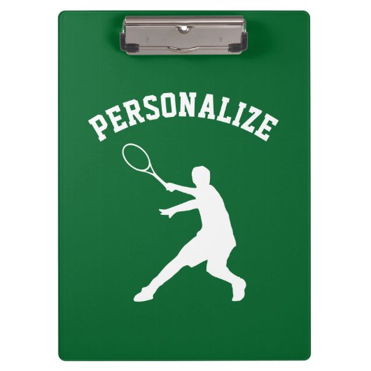 Persoonlijke tennisspeler coach accessoire op maat klembord (Voorkant)