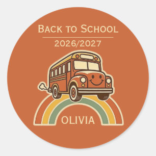 Persoonlijke 'Terug naar school'-ronde stickers