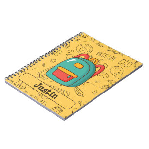 Persoonlijke 'Terug naar school'-rugzak & Doodles Notitieboek