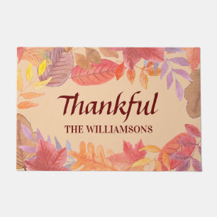 Persoonlijke Thankful Fall leves Doormat Deurmat