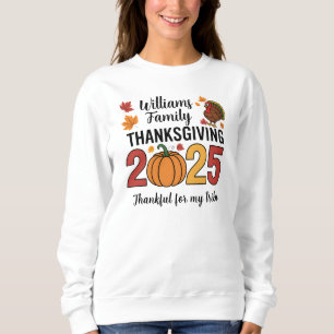 Persoonlijke Thanksgiving 2025 Pompoen Familie Trui