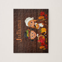 Persoonlijke Thanksgiving Kindernaam Puzzel 