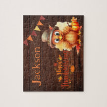 Persoonlijke Thanksgiving Kindernaam Puzzel 