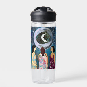Persoonlijke 'The Moon Blessing Women' Kunst Waterfles