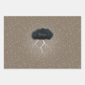 Persoonlijke thin cloudregen en blikseminslag inpakpapier vel (Voorkant 3)