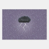 Persoonlijke thin cloudregen en blikseminslag inpakpapier vel (Voorkant 2)