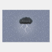 Persoonlijke thin cloudregen en blikseminslag inpakpapier vel (Voorkant)