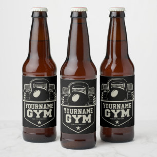 Persoonlijke Thuis GYM Kettlebell Fitness Trainer Bier Etiket