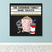 Persoonlijke thuisbioscoopbioscoop Gepersonaliseer Canvas Afdruk (Insitu (Houten vloer))