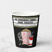 Persoonlijke thuisbioscoopbioscoop Gepersonaliseer Papieren Bekers (Voorkant)