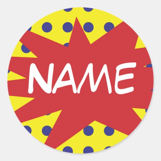 Persoonlijke tickers ronde sticker (Voorkant)