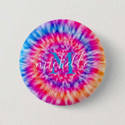 Persoonlijke tie Dye Ronde Button 5,7 Cm (Voorkant)