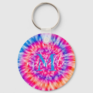 Persoonlijke tie Dye Sleutelhanger