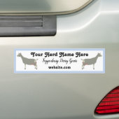 Persoonlijke Toggenburg melkgeit Bumpersticker (Op auto)